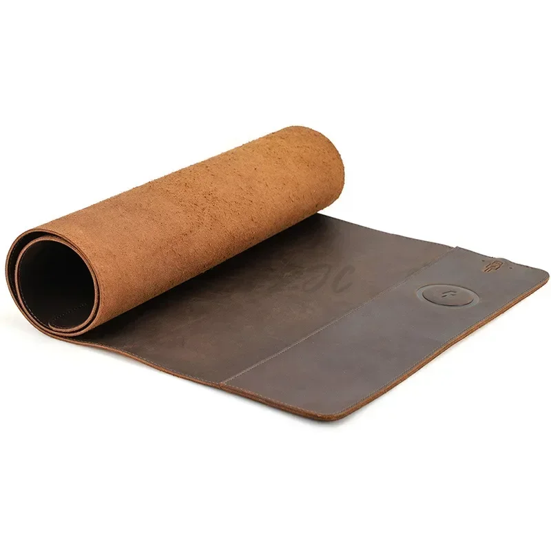 Wireless Charging Pad - Vintage Cowhide Mouse Pad with Super