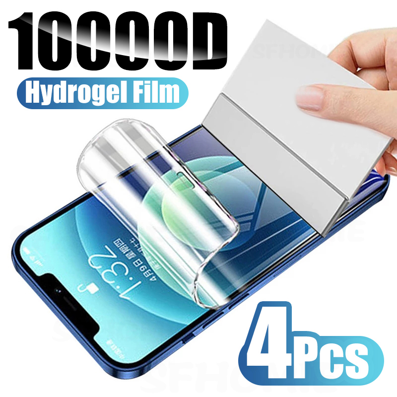 Paper Feel Screen Film - 4Pcs Full Cover Hydrogel Film On