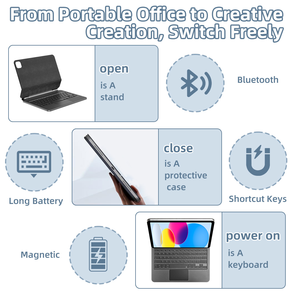 2026 Magic Keyboard with Bluet - Tablet Accessories Case ulasan dan harga
