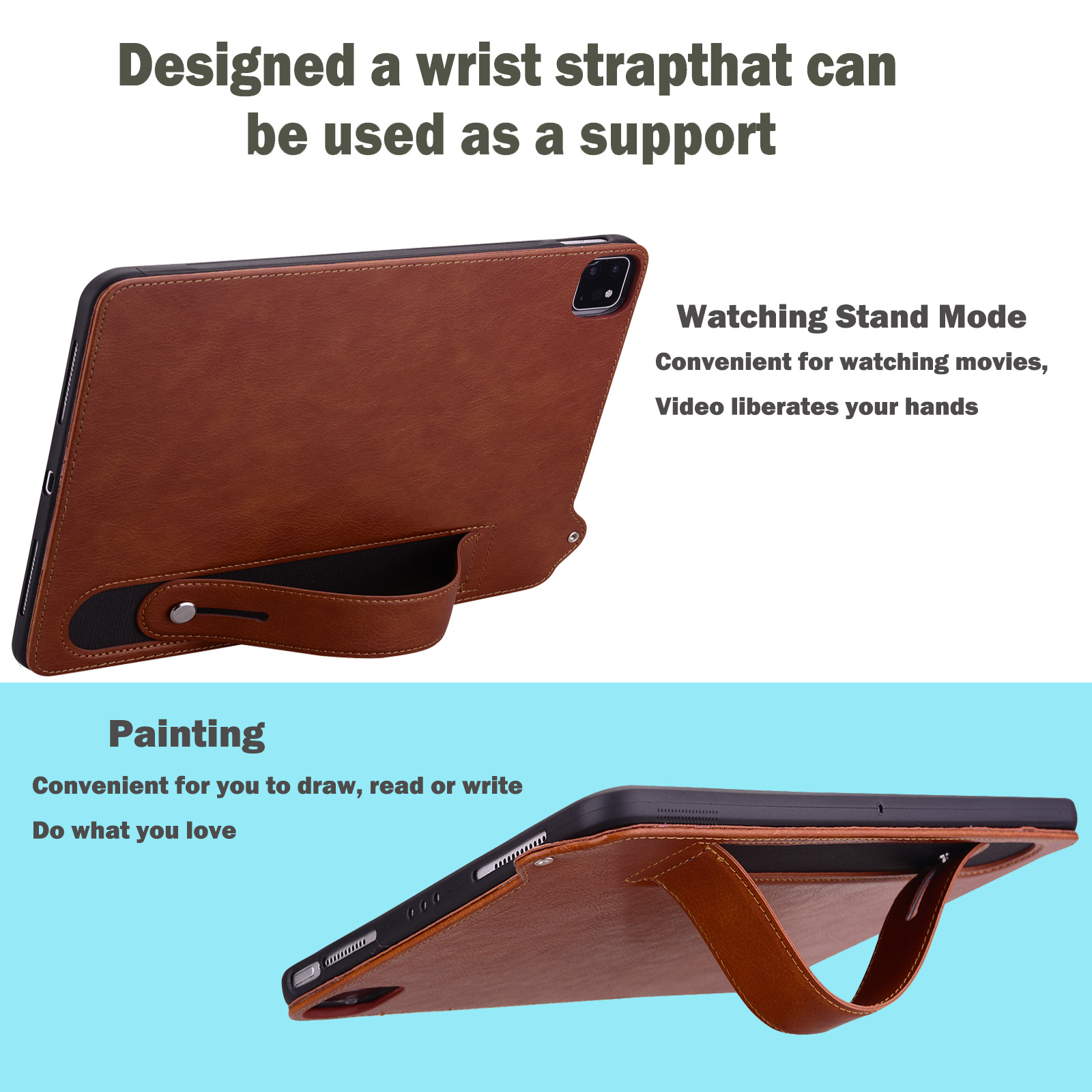 Solid color Crazy Horse patter - Tablet A9 Accessories ulasan dan harga