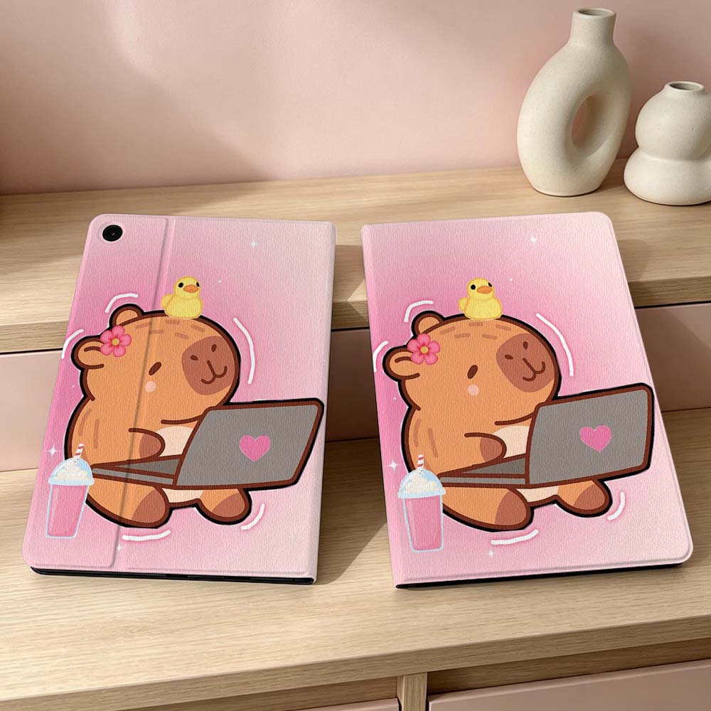 Cute fun capybara patterns Sof - Tablet A9 Accessories ulasan dan harga