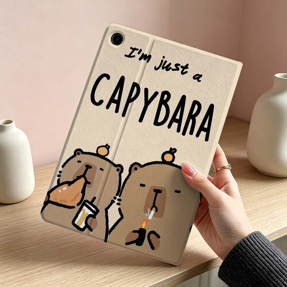 Cute fun capybara patterns Sof - Tablet A9 Accessories ulasan dan harga