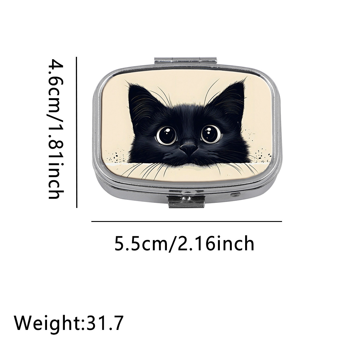 Cute Black Cat Travel Pill Org - Tablet Accessories Case ulasan dan harga