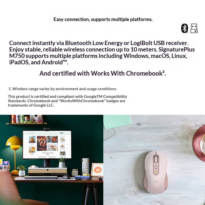 M750 Bluetooth Silent Mouse Qu - Logitech Tablet Accessories ulasan dan harga